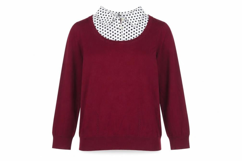 Womens UK Size 12 Laura Ashley Red Pullover Jumper