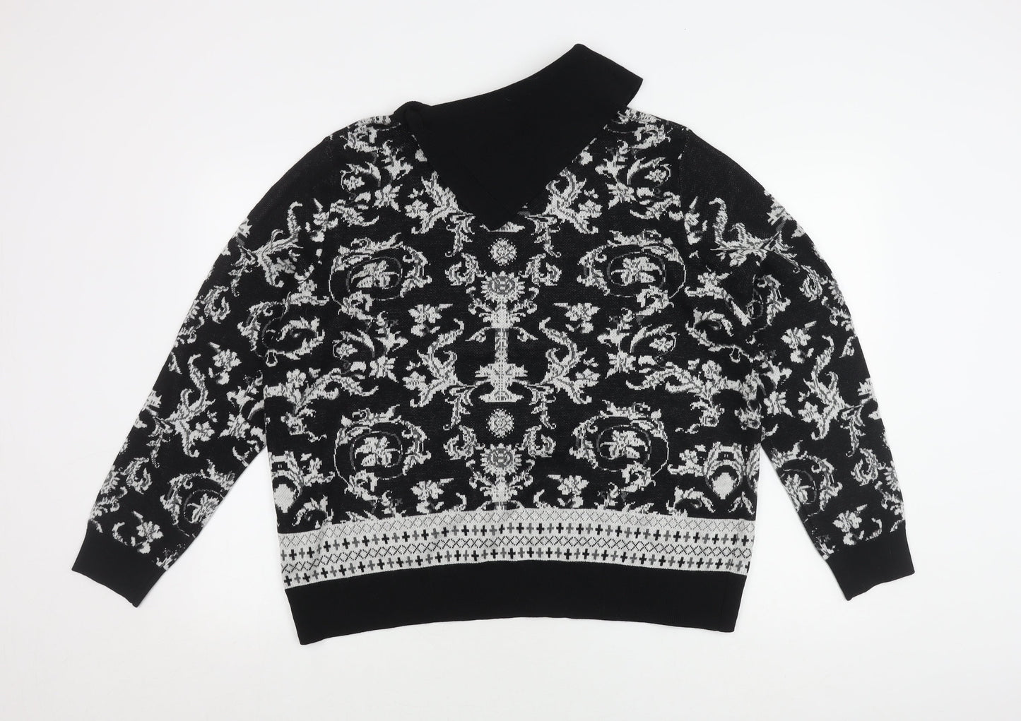 Womens UK Size 20 Roman Black Pullover Jumper