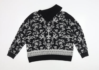 Womens UK Size 20 Roman Black Pullover Jumper