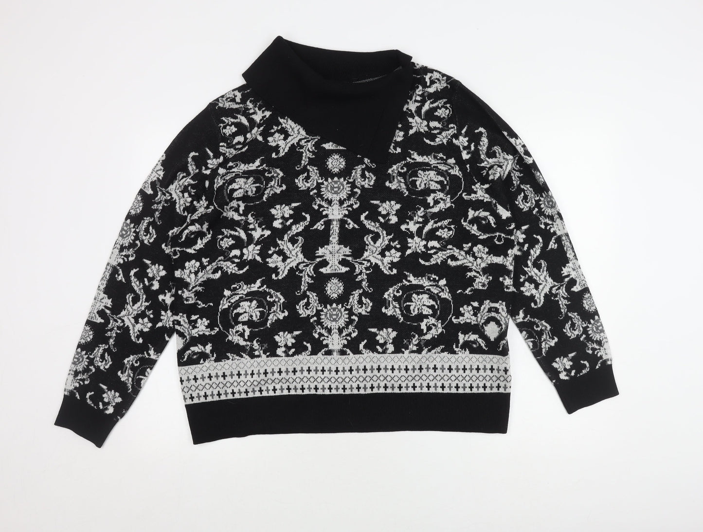 Womens UK Size 20 Roman Black Pullover Jumper