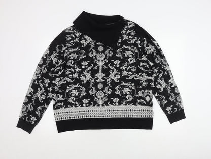 Womens UK Size 20 Roman Black Pullover Jumper
