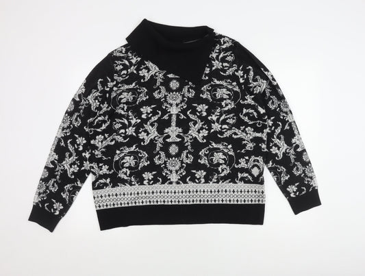 Womens UK Size 20 Roman Black Pullover Jumper