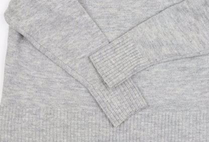 Womens UK Size XS Mango Grey Pullover Jumper