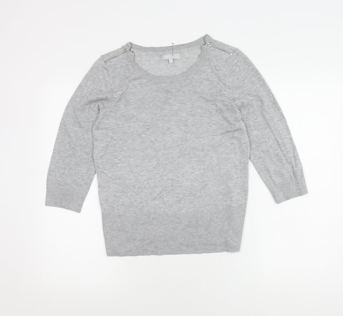 Womens UK Size 12 Red Herring Grey Pullover Jumper