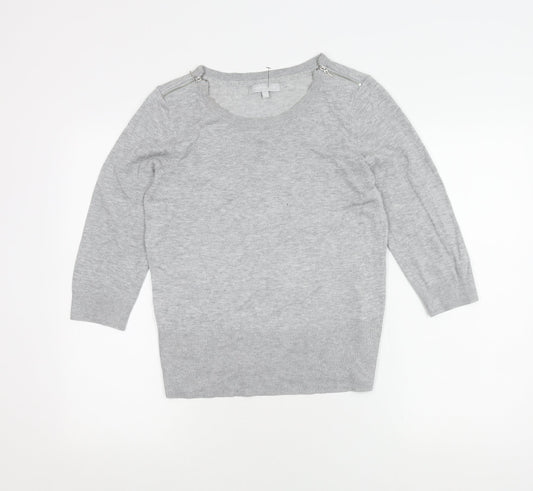 Womens UK Size 12 Red Herring Grey Pullover Jumper