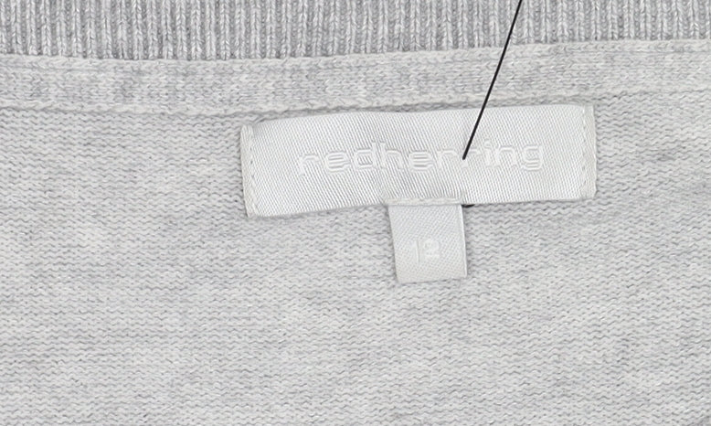Womens UK Size 12 Red Herring Grey Pullover Jumper