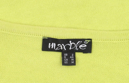Womens UK Size 12 Marble Green Pullover Jumper