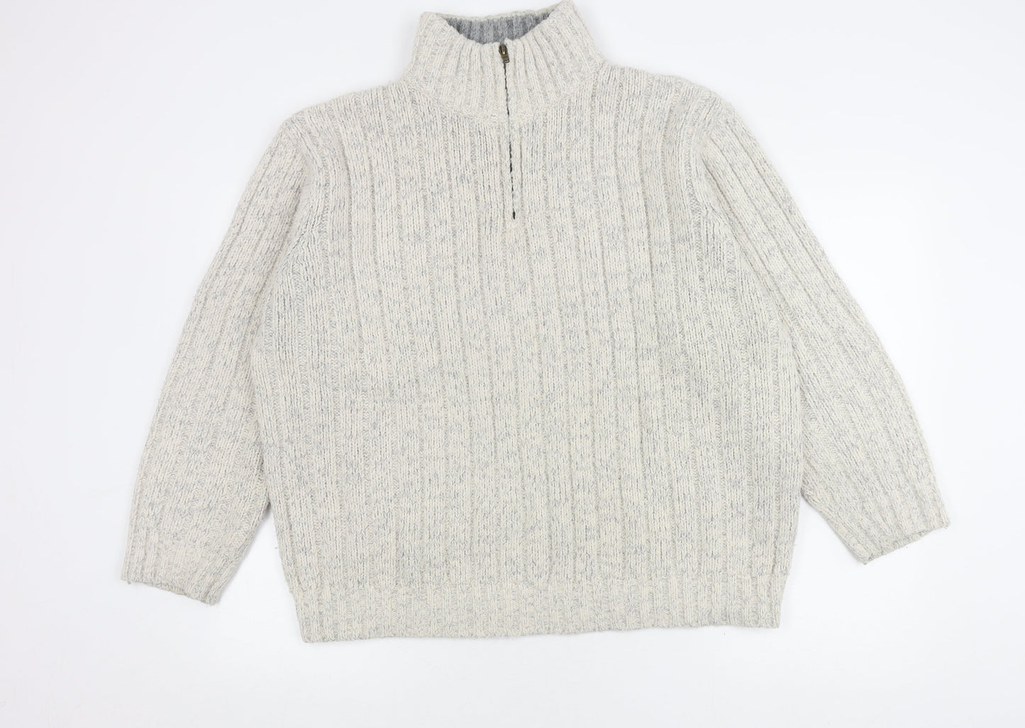 Marks and Spencer Men's XL Grey Full Zip Jumper