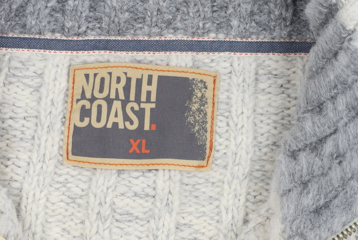 Marks and Spencer Men's XL Grey Full Zip Jumper