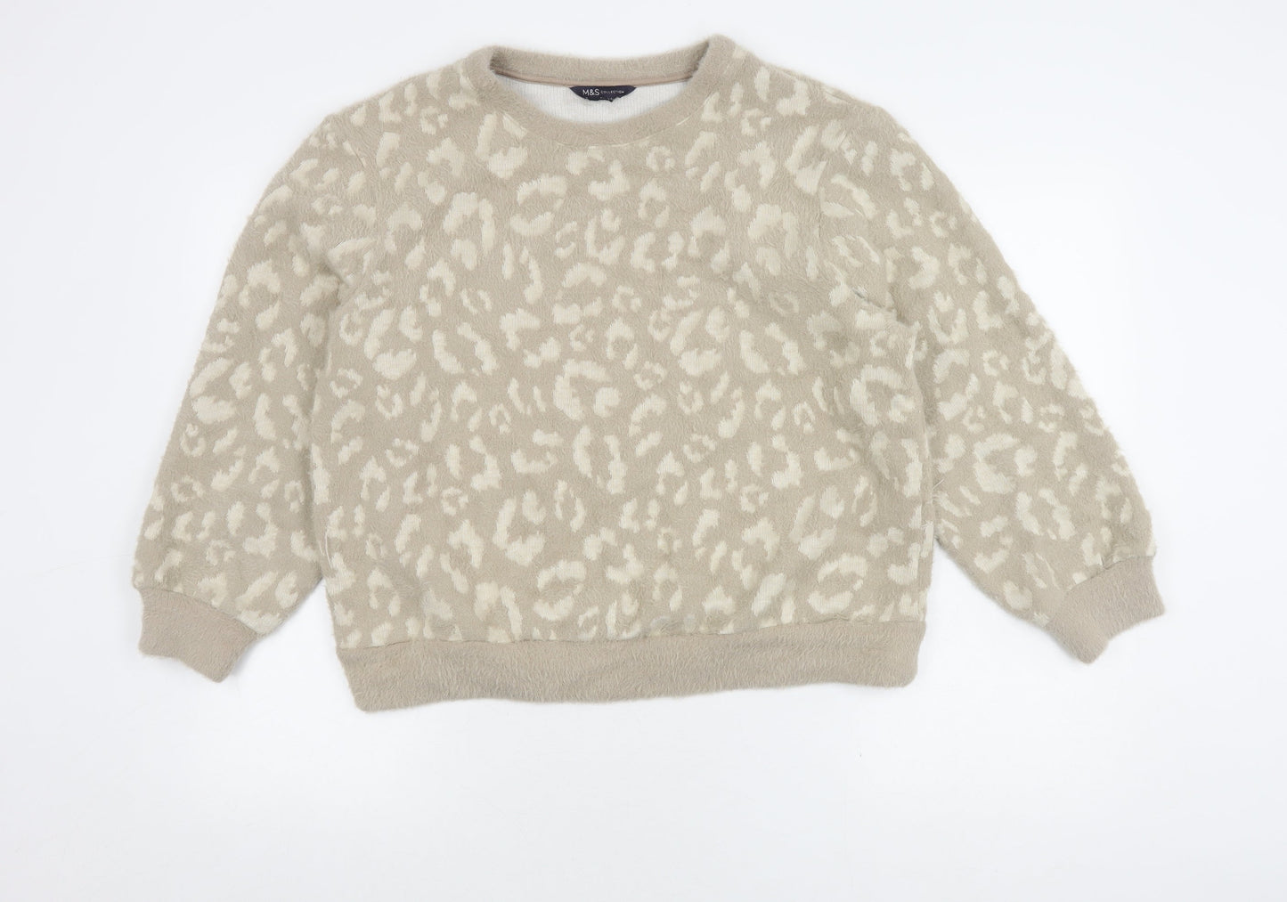Womens UK Size M Marks and Spencer Beige Pullover Jumper