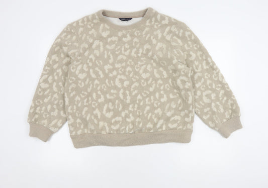 Womens UK Size M Marks and Spencer Beige Pullover Jumper