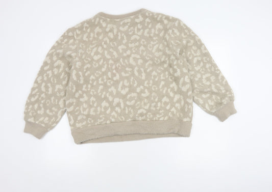 Womens UK Size M Marks and Spencer Beige Pullover Jumper