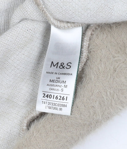 Womens UK Size M Marks and Spencer Beige Pullover Jumper