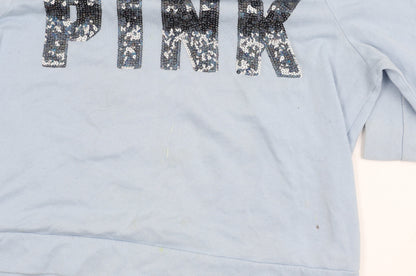 Victoria's Secret Women’s Blue Hoodie Size L Sequin Detail