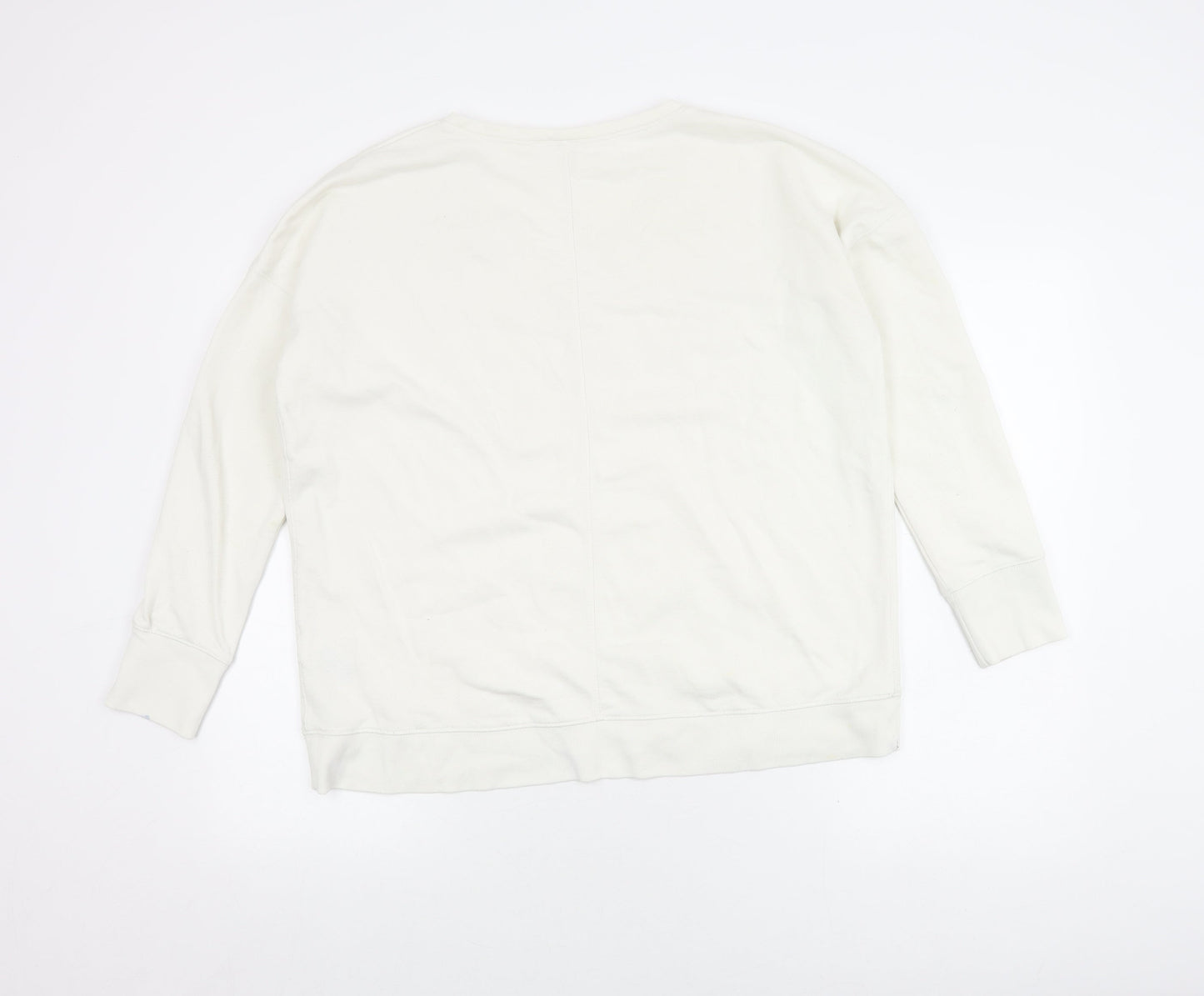 Gap Women's White V-Neck Pullover Jumper - Size M