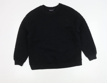 Womens UK Size 14 Marks and Spencer Black Pullover Sweatshirt