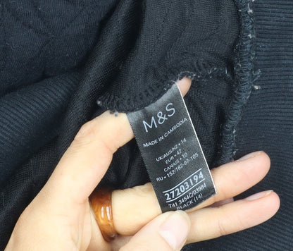 Womens UK Size 14 Marks and Spencer Black Pullover Sweatshirt