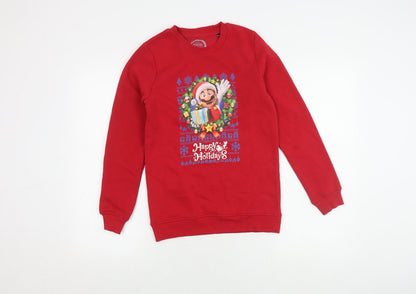Nintendo Boys Red Pullover Sweatshirt 11-12 Years Christmas Style