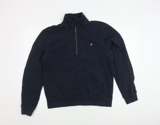 Mens UK Size M Farah Blue Pullover Sweatshirt