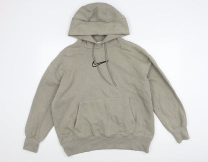 Mens UK Size M Nike Beige Pullover Hoodie