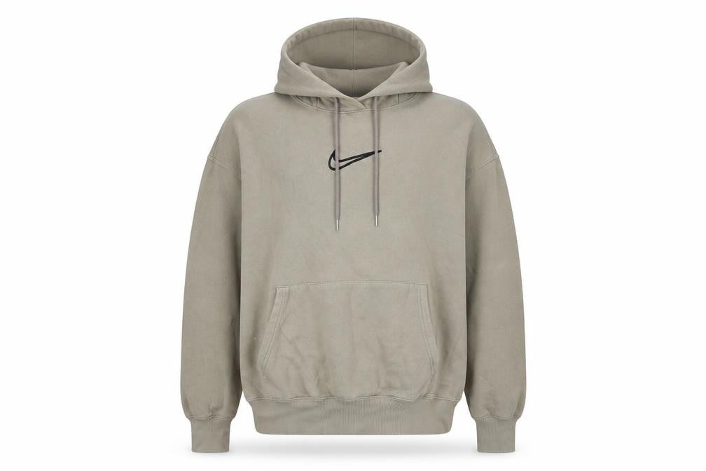Mens UK Size M Nike Beige Pullover Hoodie