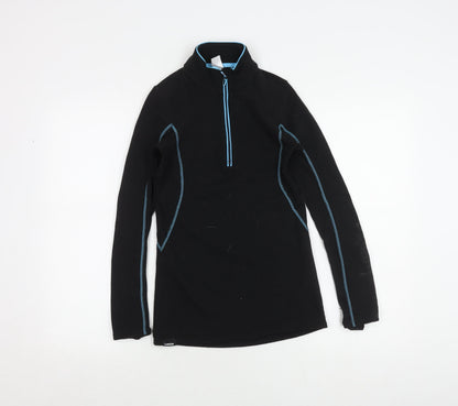 Oxylane Women's Black XS Lightweight Zip Sweatshirt