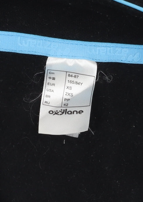 Oxylane Women's Black XS Lightweight Zip Sweatshirt
