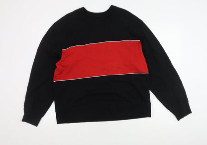 Topman Men's Black Red Pullover Sweatshirt M