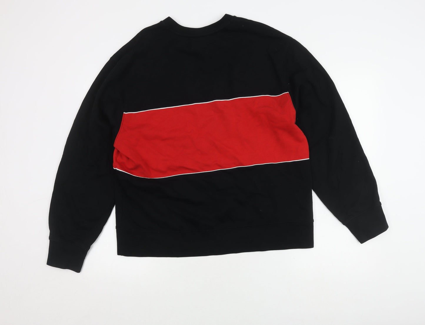 Topman Men's Black Red Pullover Sweatshirt M