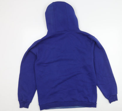mula. Men's Blue Hoodie M Pullover with Logo