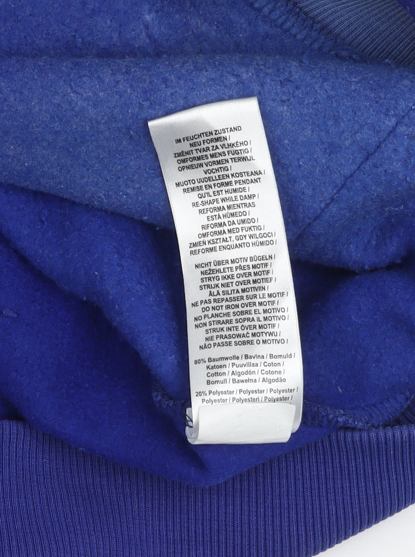 mula. Men's Blue Hoodie M Pullover with Logo