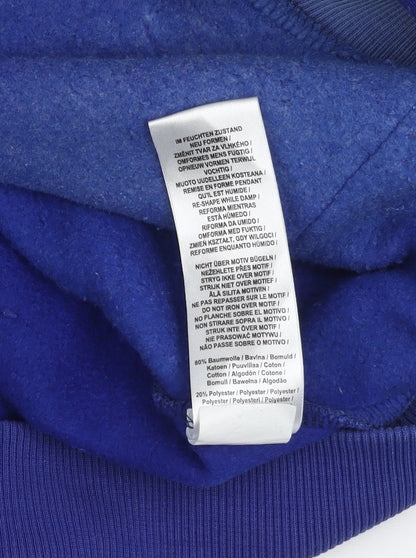 mula. Men's Blue Hoodie M Pullover with Logo