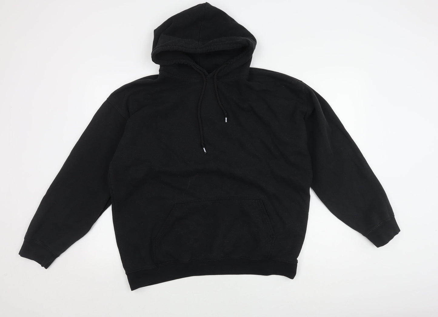 Mens UK Size M boohooMAN Black Pullover Hoodie