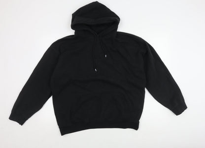 Mens UK Size M boohooMAN Black Pullover Hoodie