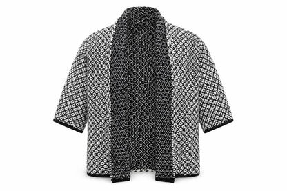 David Emanuel Women's Black Open-Knit Cardigan S