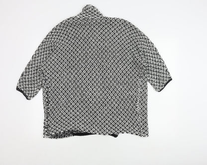 David Emanuel Women's Black Open-Knit Cardigan S