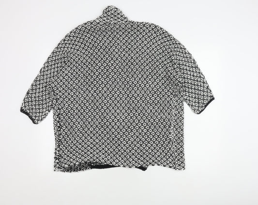 David Emanuel Women's Black Open-Knit Cardigan S