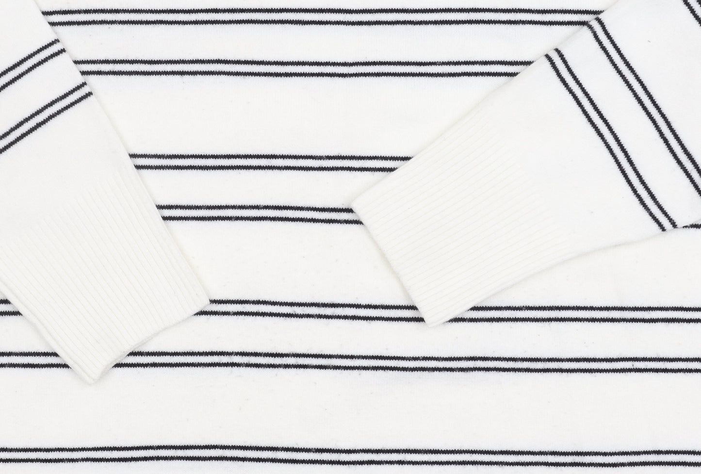 French Connection Women's White Striped Roll Neck Sweater