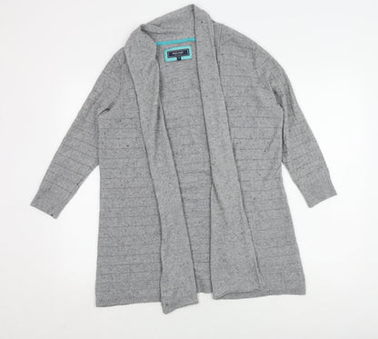 Womens UK Size 16 Maine New England Grey Cardigan Jumper