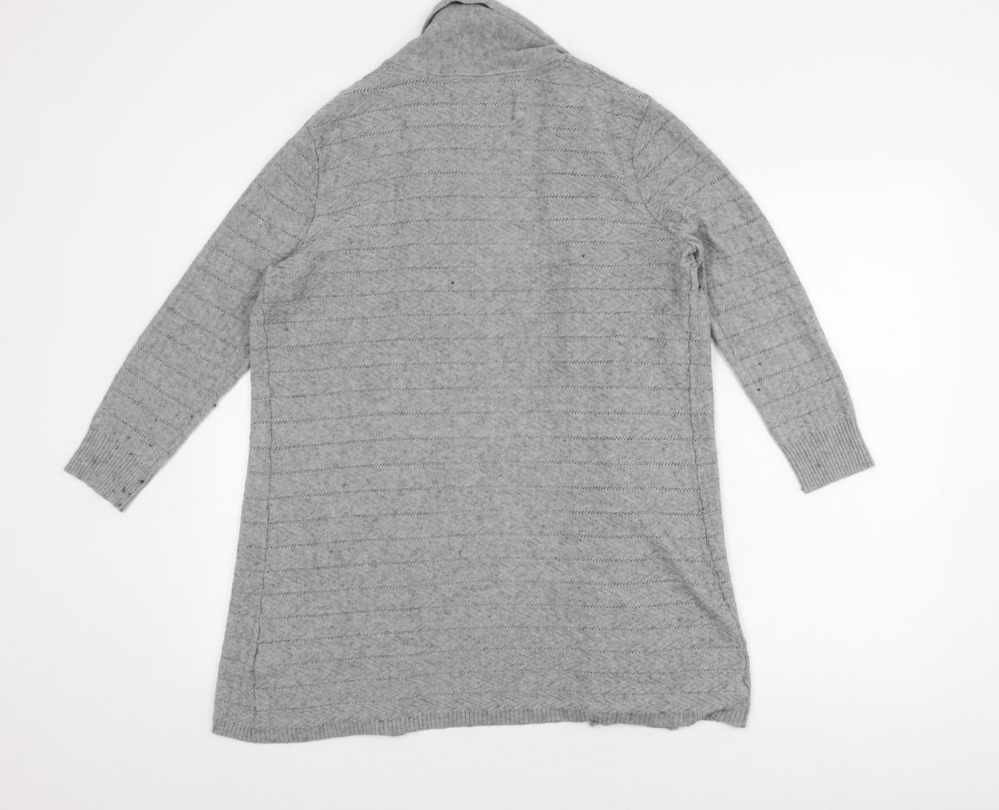 Womens UK Size 16 Maine New England Grey Cardigan Jumper