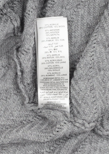 Womens UK Size 16 Maine New England Grey Cardigan Jumper