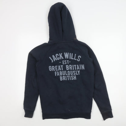 Womens UK Size 8 Jack Wills Blue Basic Jacket