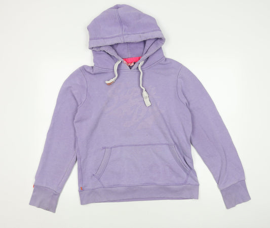 Superdry Women's Purple Pullover Hoodie L