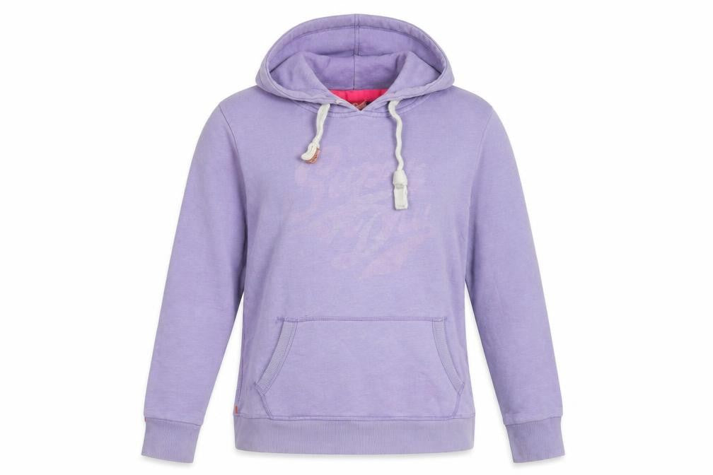 Womens UK Size L Superdry Purple Pullover Hoodie