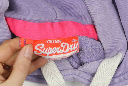 Superdry Women's Purple Pullover Hoodie L