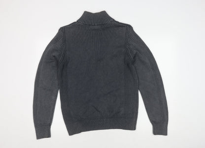 Camel Active Men's Grey Full Zip Jumper Size S