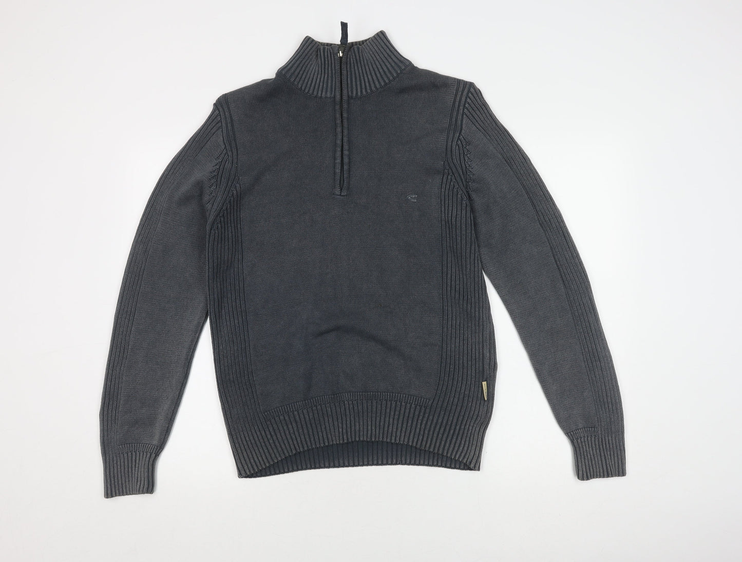 Camel Active Men's Grey Full Zip Jumper Size S