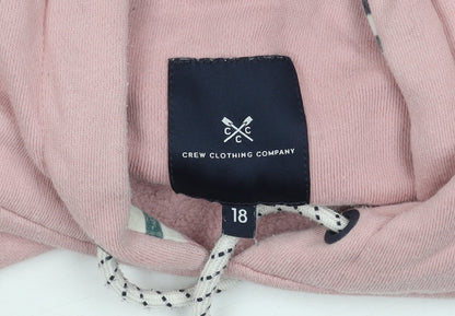 Crew Clothing Women's Pink Pullover Hoodie Size 18