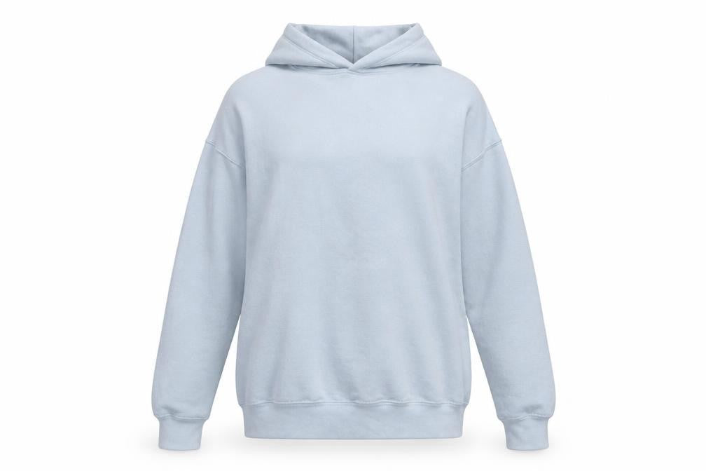 Front view of G&G Blue Pullover Hoodie M unisex casual wear