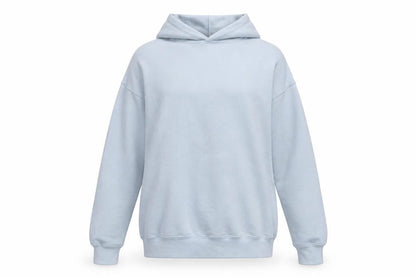 Front view of G&G Blue Pullover Hoodie M unisex casual wear